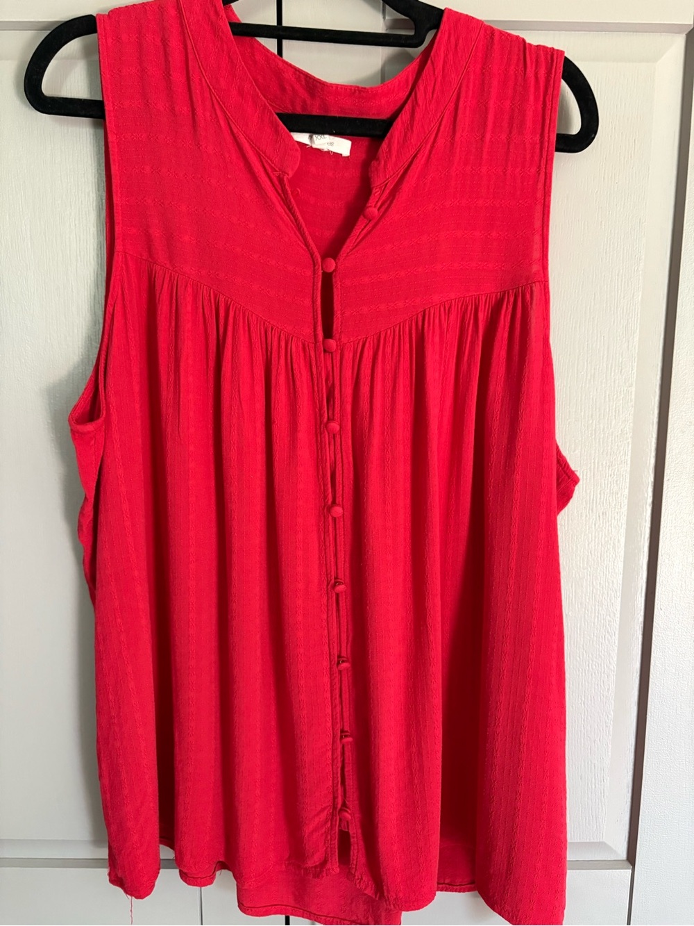 Maurices Bright Red Sleeveless Button-Front Blouse